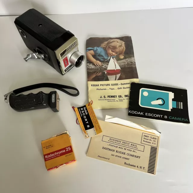 Vintage Kodak Automatic 8 Movie Escort Camera Untested For Parts