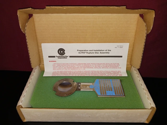 Continental Disc Corp 1" Ultrx (FS) SS Rupture Disc / 145 PSI @ 72° F / 329265