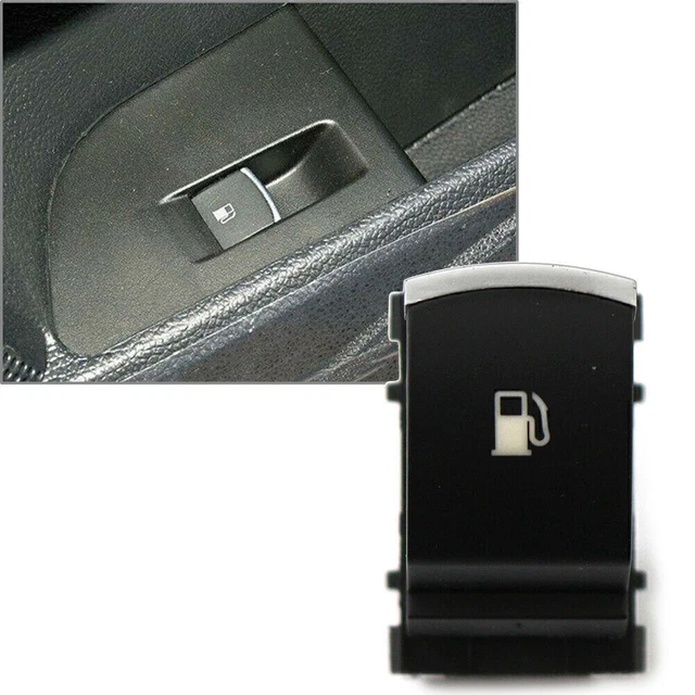 WXHYWWF Chrome Fuel Tank & Trunk Release Switch For VW Jetta MK5 / MK6 Passat – OE 35D 959 903, LED, 1 Year Warranty