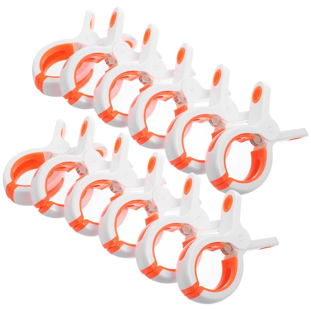 12 Pcs Weiß Abs Handtuchhalter Für Strandkörbe Steppdeckenklammern