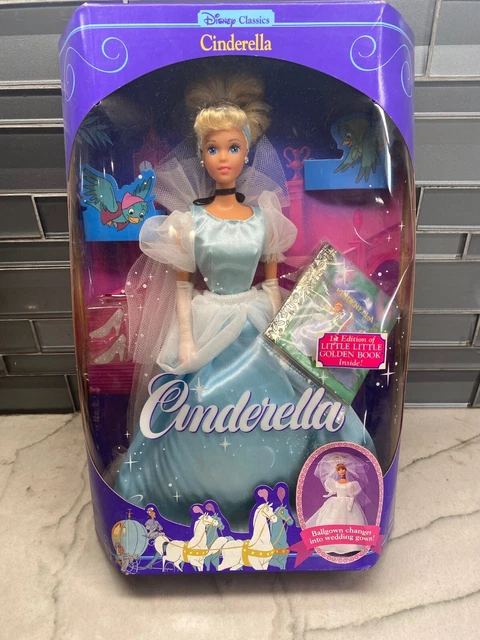 Disney Classics Cinderella Ballgown Changes Into Wedding Gown 1991 Mattel 1624