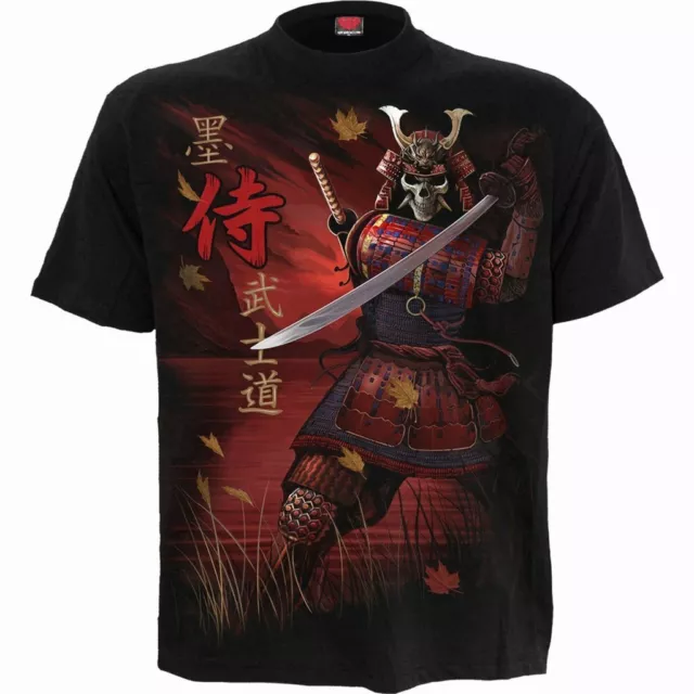 Spiral Direct Samurai Giapponese Dragon Scheletro Warrior Goth T Shirt E033M101