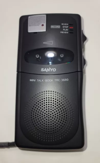 SANYO Mini talk book TRC 3680 MicroCassette Voice Recorder
