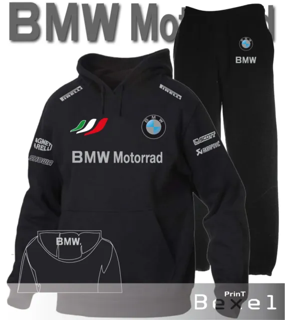 Tuta Felpa Hoodie Printed BMW MOTORRAD 2 SPORT TEAM ITALIA PER BMW FANS COL N/N