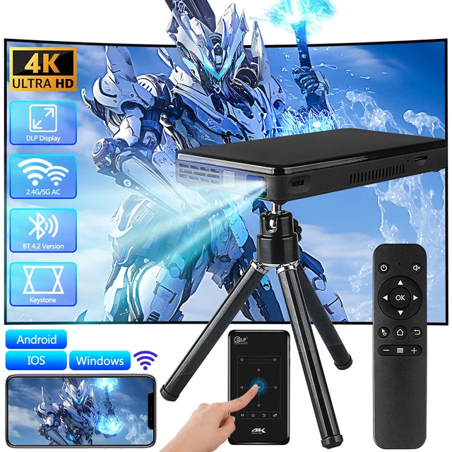 P3 Mini Home HD Projector Portable 1080P Dual-Band 5G WiFi Smart Voice Projector(EU Plug)