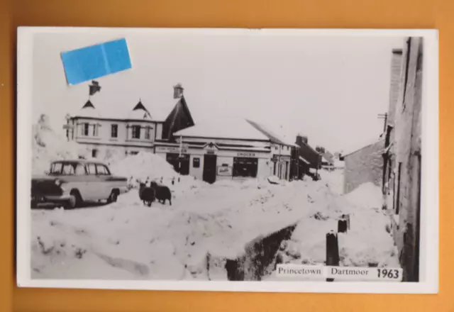 Devon-  Dartmoor- Princetown - Winter 1963.      Postcard
