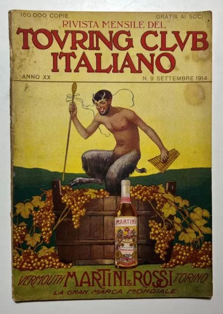 Rivista - Touring Club Italiano N. 9 - 1914 Vermouth Martini & Rossi, Torino