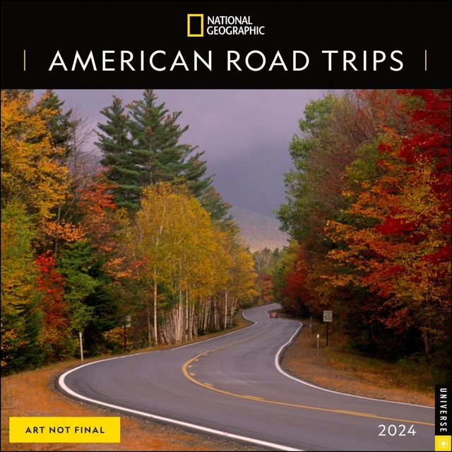 UNIVERSE PUBLISHING, National Geographic American Roadtrips 2024 Wall