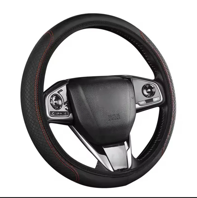 Coprivolante Auto In Microfibra - Universale 37-38cm, Nero, Antiscivolo E Traspirante - Foto 9