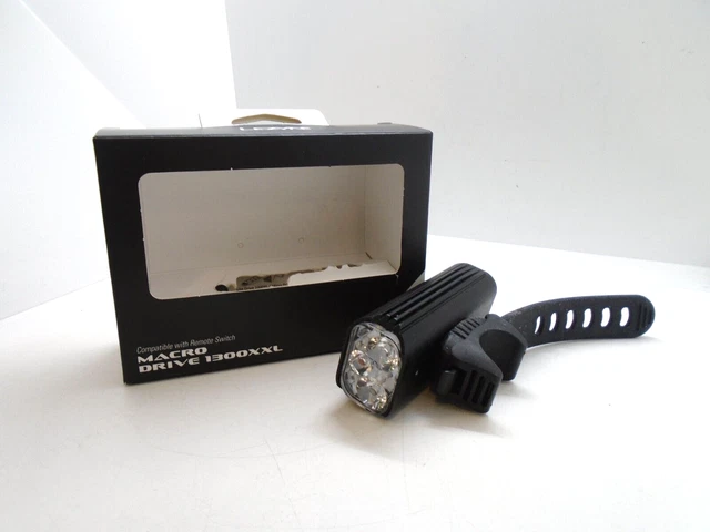 Lezyne Macro Drive 1300XXL Frontfahrrad Licht MATTSCHWARZ (