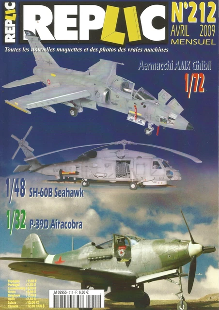 Magazine Replic N°212 - Aviation Militaire (Aermacchi AMX, SH-60B, P-39D) - Occasion