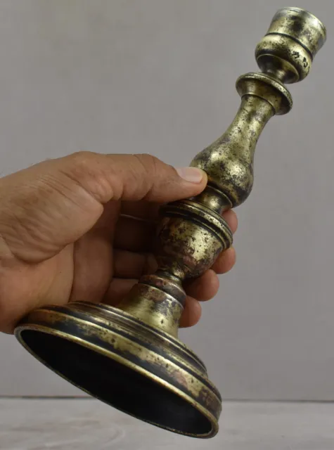 Antique Islamic Ottoman Yemen Brass Candlestick