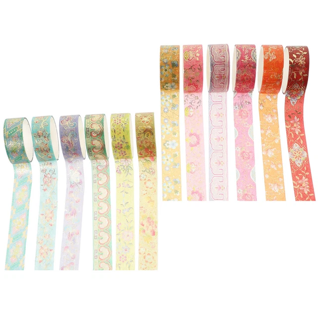 12 rollos vintage diseño floral decorativo cintas washi cuenta de mano cintas washi -Ka