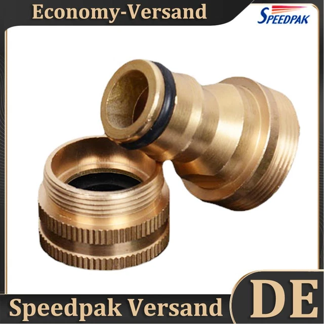 2 Pcs Faucet Fitting Brass Tap Quick Connector for Garden Tubing Car Washer Pipe