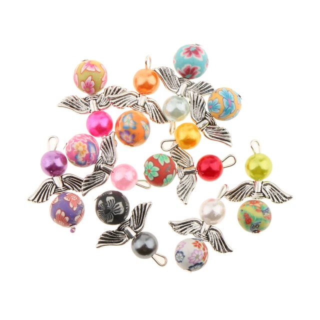 10x Mixed Angel Wing Charms Perlenanhänger DIY Schmuck