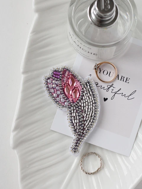 Hazlo tú mismo Kit de Fabricación de Joyería Broche ""Tulipán"" Broches Hechos a Mano Cuentas De Colección