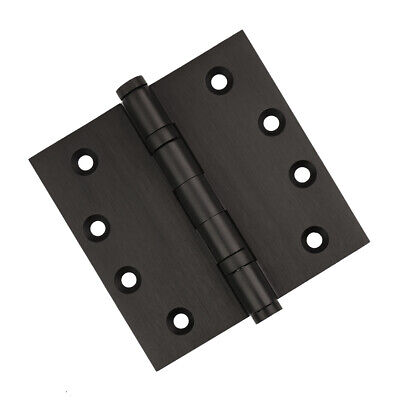 Door Hinge 4 x 4 Solid Brass Ball Bearing Oil Rubbed Bronze with Tips