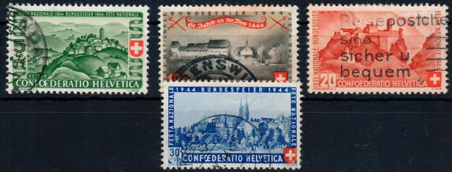 Schweiz 1944 - "Pro Patria" MiNr. 431 bis 434 gestempelt