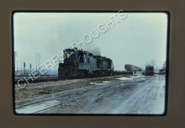 Original '71 Ektachrome Slide NW Norfolk Western 954 GP18 action NH, IL    34Q14