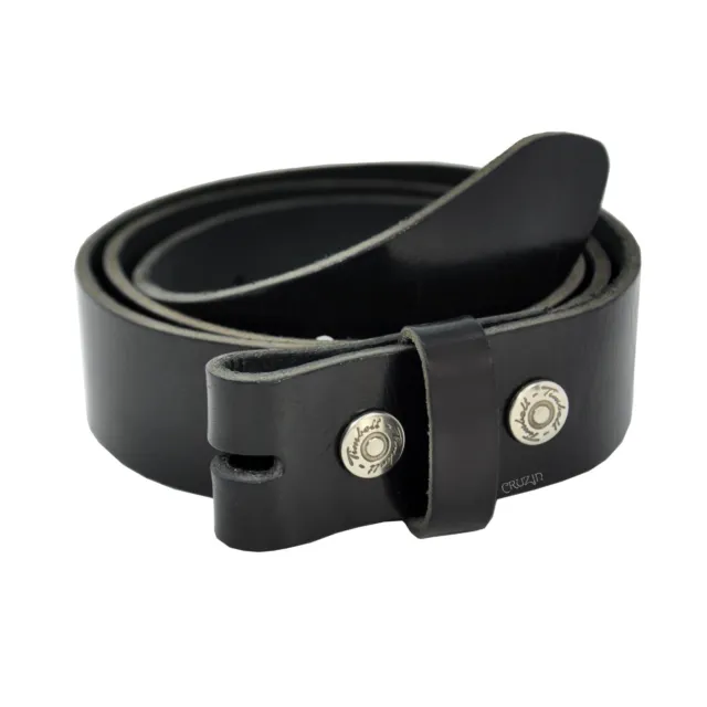 Wechsel-Gürtel alle Längen bis 140 cm schwarz für Belt Buckle Leder #001