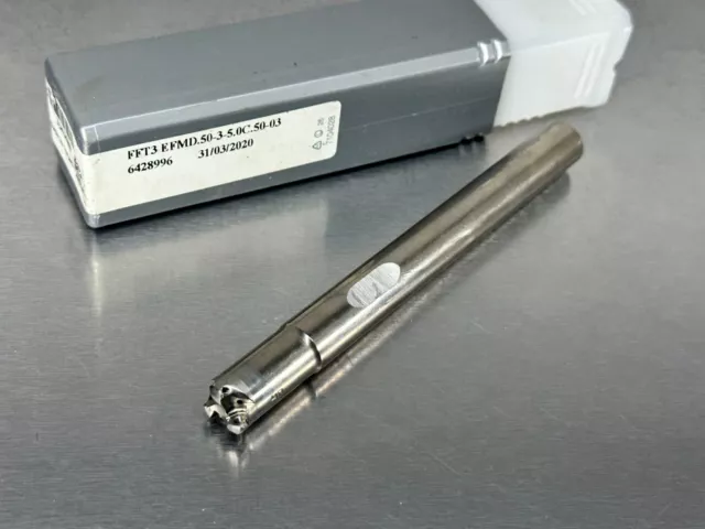 Iscar 1/2" Indexable End Mill .5" Micro3Feed FFT3 EFMD.50-3-5.0C.50-03, 3343680