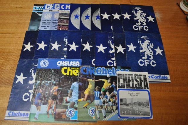CHELSEA FOOTBALL PROGRAMMES, bundle, 1971-91, 24 in total £10.07 ...