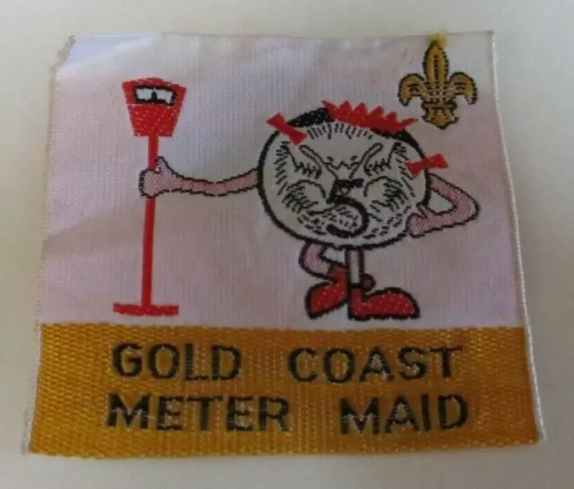 Gold Coast - Meter Maid & Boy Scouts - Cloth Badge / Patch - Vintage - Australia