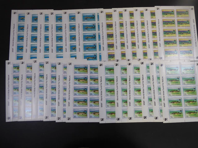 Rumänien 2005, Kleinbogenserie "WWF", **/MNH, per 6, Mi.Nr.5034/37, ME 300,-