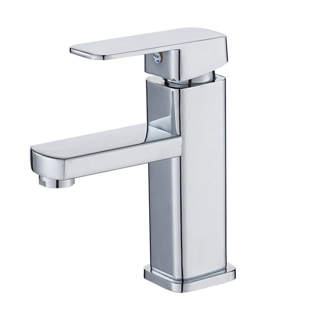 Grifo de agua fría/caliente de acero inoxidable resistente a la corrosión para fregadero de baño