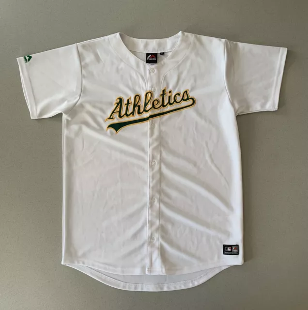 Oakland Athletics A’s Majestic Baseball Jersey White Size Medium MLB USA America