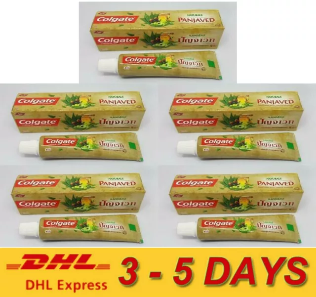 5 x 40g. Colgate Natural PANJAVED Fresh Breath Gums Teeth Healthy Herbal Toothpa