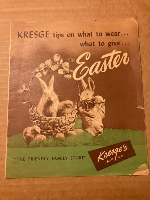 VTG Kresge's Dept Store Easter sale catalog. Unknown year. Pre K-Mart.