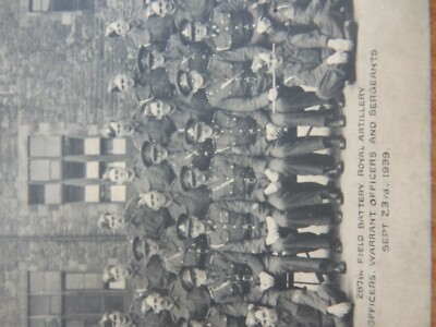 287th (3rd Northumbrian) Bty: Blyth ROYAL ARTILLERY SEPT 23RD 1939 NEWCASTLE 7