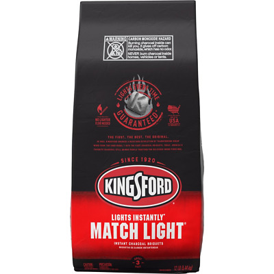 Briquetas instantáneas de carbón Kingsford Match Light, 12 libras