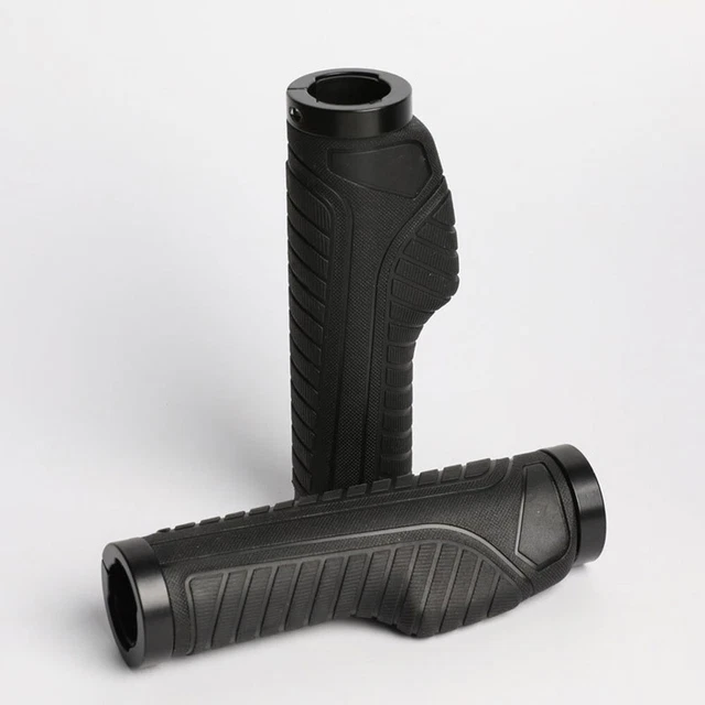 Manopole Manubrio Mountain Bike Con Doppio Lock-On - Ergonomiche, Diametro 22,2 Mm - Grigie