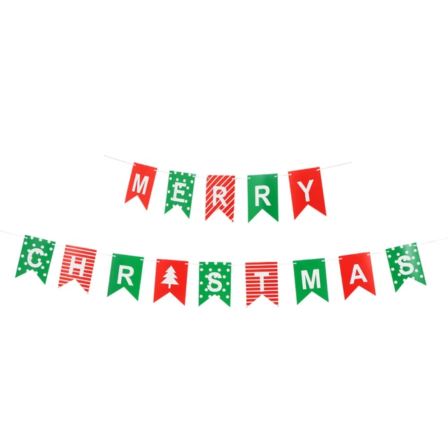 4 Sets Briefbanner Weihnachtsfeier-Banner Weihnachtsfahne Weihnachtsdeko Ammer