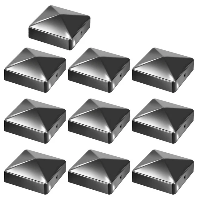 Pfostenkappen Aus Kunststoff, Rot - 91x91 Mm, 10 Stück, Für Gartenzaunpfosten & Holzbalken