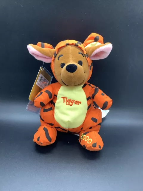 Disney Store Winnie The Pooh Plush 9” Soft Toy Roo Dressed As Tigger 2000 New