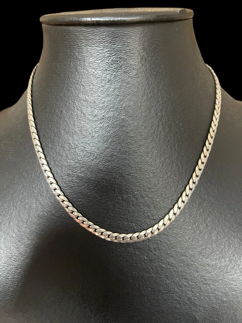 Collier Tour De Cou En Argent 925 Et Cuir Marron Tressé 3mm - Neuf, Fait Main
