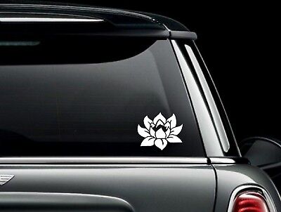 Lotus Flower Die Cut Vinyl Car Truck Window Decal Bumper Sticker US Seller