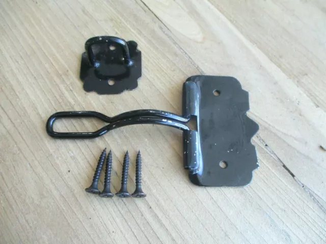Iron Hasp Lock Cabinet Door Cupboard Wire Slide Latch Barn Latch Staple Gate