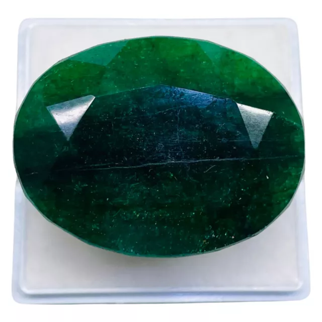 279.20 Cts Natural Brazilian Emerald Stunning Green Huge Oval Cut Loose Gemstone