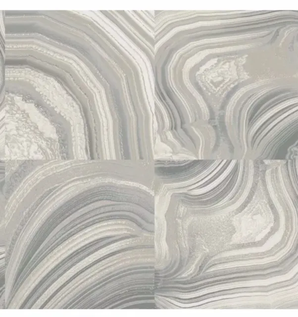 2 ROLL Textured Vinyl Modern Marble Effect Wallpaper Grey Silver Glitter Shimmer