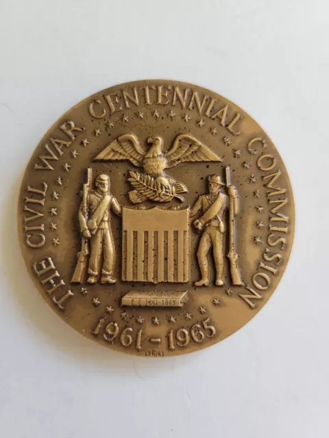 1961 Medallic Art Co. Bronze Civil War Centennial Medal Lot Of 2 Joseph Renier