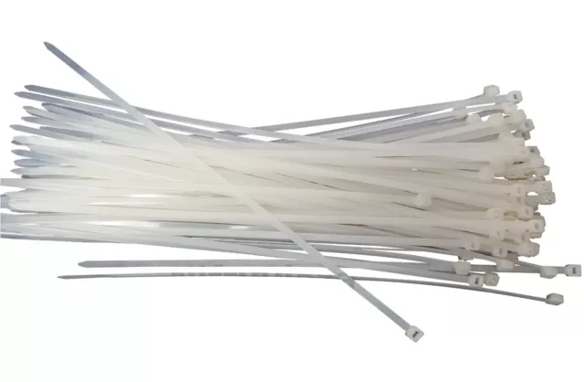 NiftyPlaza 10 Inch Cable Ties - 100 Pack Heavy Duty 75 LBS Nylon Wrap Zip Ties