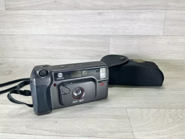 MINOLTA AF-SP 35mm Film Compact Point & Click Camera Auto-Focus Black