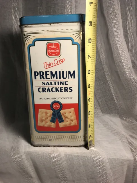 NABISCO THIN CRISP PREMIUM SALTINE CRACKERS 1993 VTG Old Time Tin LID Collection 2