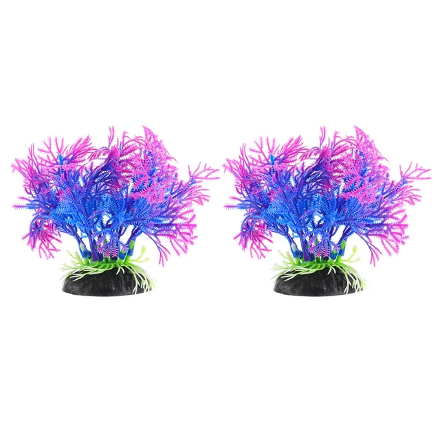 2Pcs Gefälschte Aquarium Pflanzen Kunststoff Aquarium Pflanzen