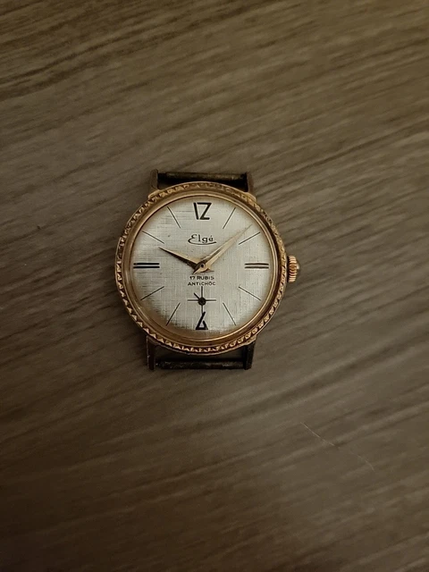 Montre Bracelet Femme Elge - Mécanique Remontage Manuel - Vintage Plaqué Or