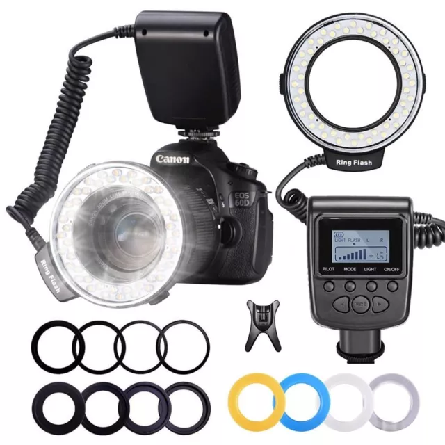 Appareil Photo LED Lumière Bague DSLR Différent Adaptateur pour Nikon Canon sony